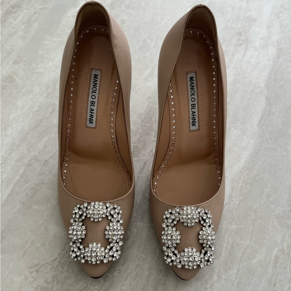 Manila Blahnik Nude Heels - Picture 3 of 12